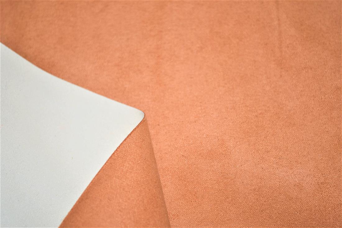 Plain Leather Print Faux Suede Fabric