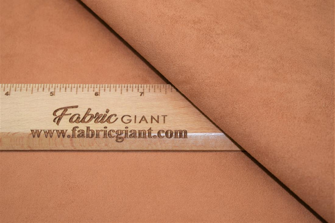 Plain Leather Print Faux Suede Fabric