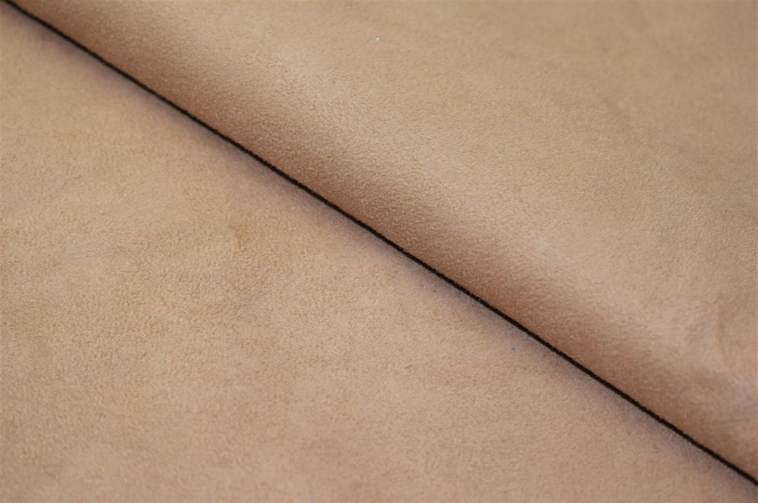 Plain Leather Print Faux Suede Fabric