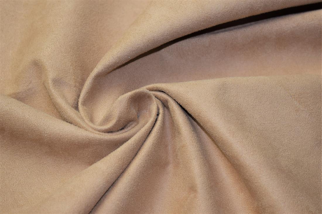 Plain Leather Print Faux Suede Fabric