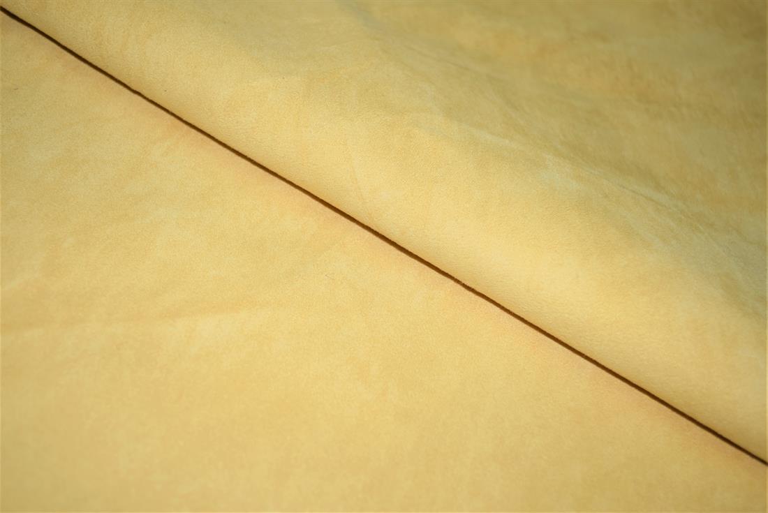 Light Gold Plain Faux Suede Fabric
