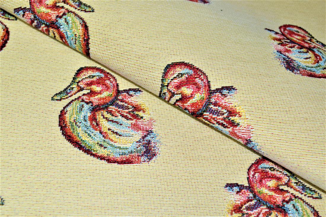 Natural Duck All Over Printed Weight Tapestry