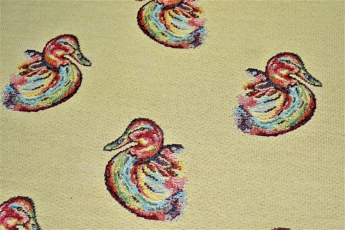 Natural Duck All Over Printed Weight Tapestry