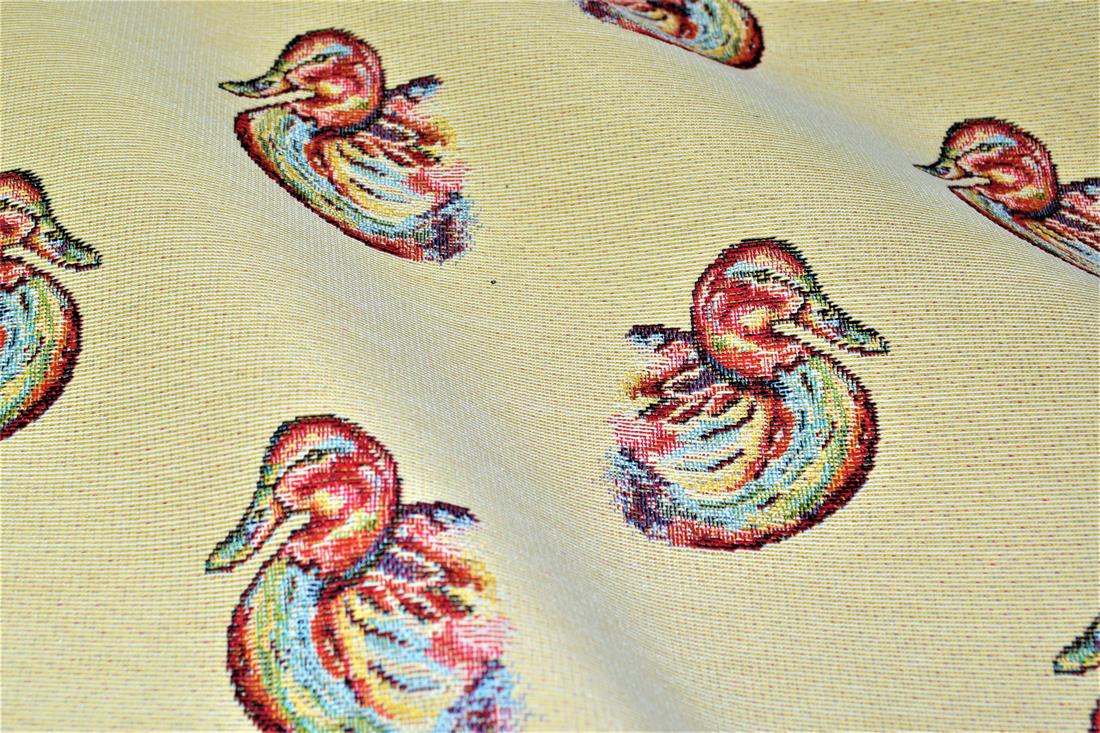 Natural Duck All Over Printed Weight Tapestry
