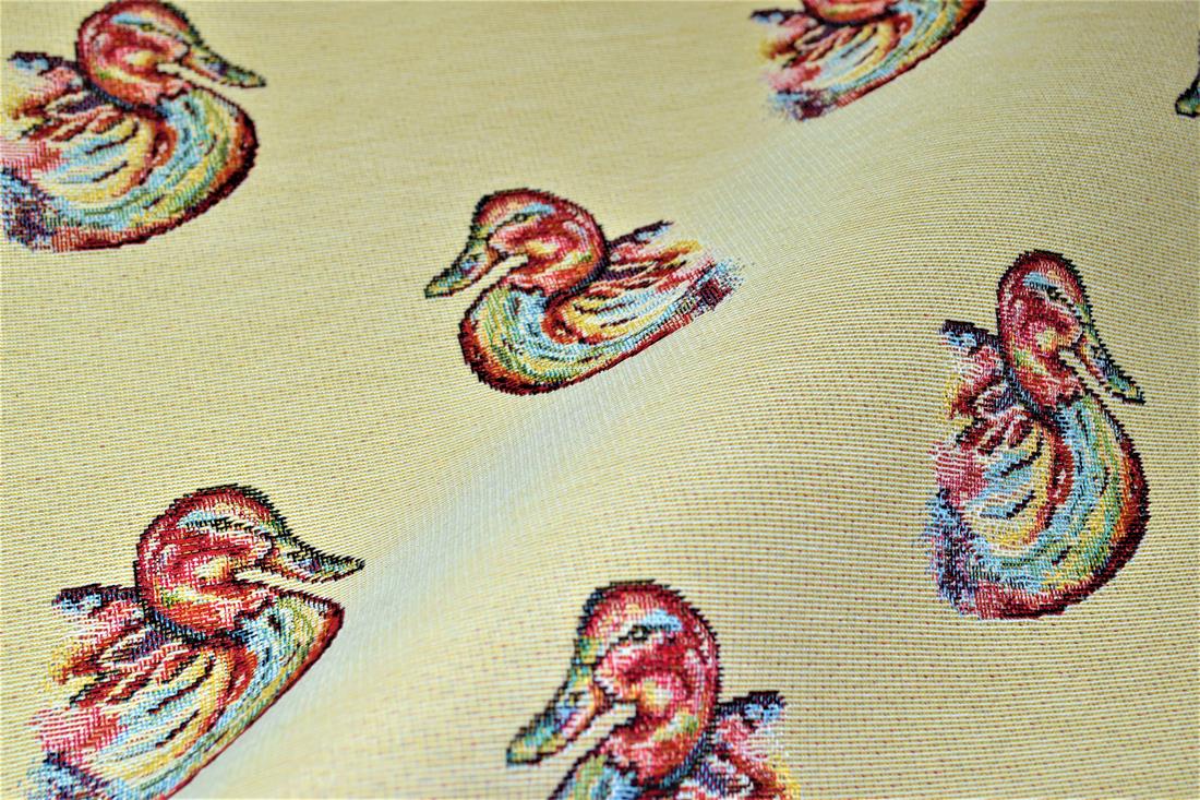 Natural Duck All Over Printed Weight Tapestry