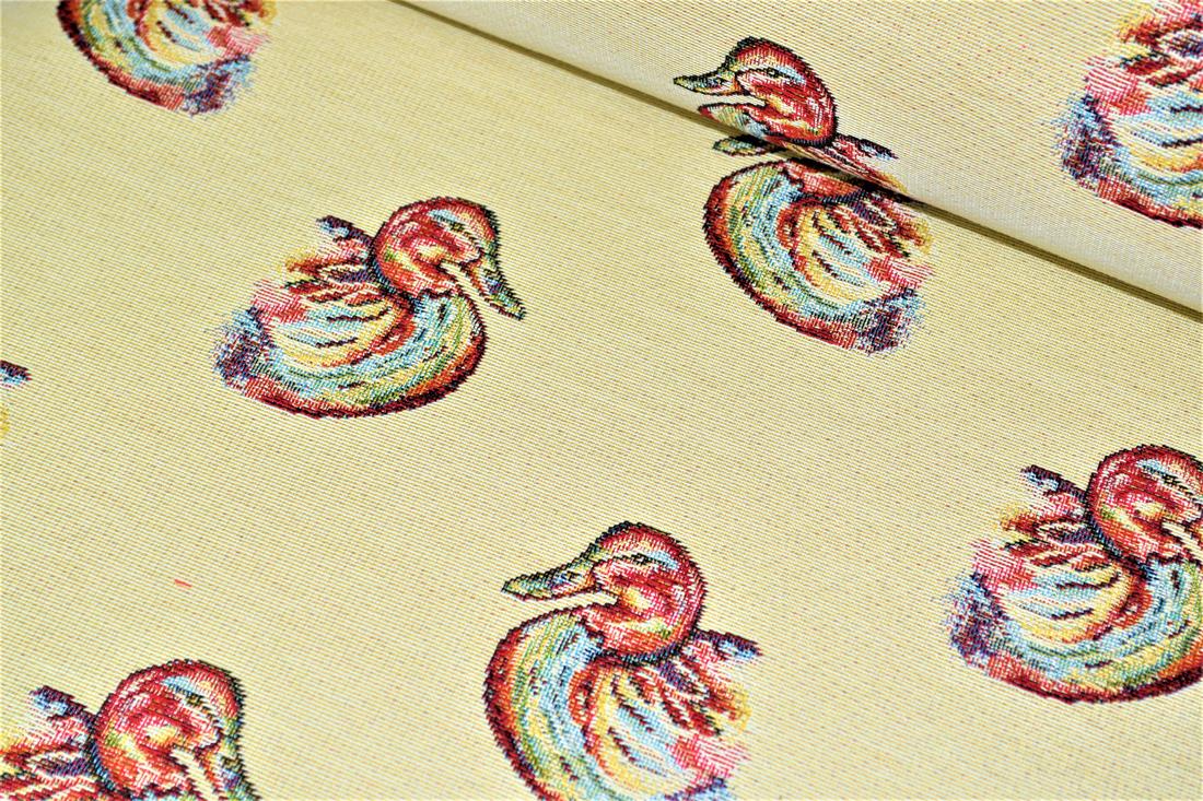 Natural Duck All Over Printed Weight Tapestry