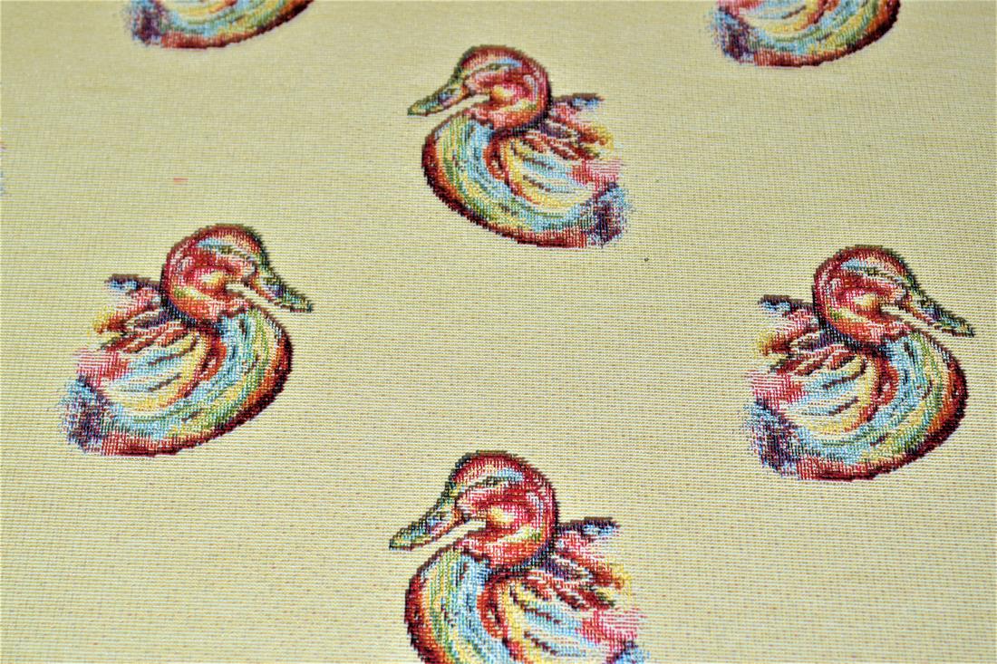 Natural Duck All Over Printed Weight Tapestry
