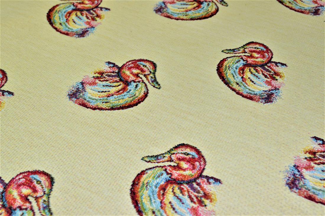 Natural Duck All Over Printed Weight Tapestry