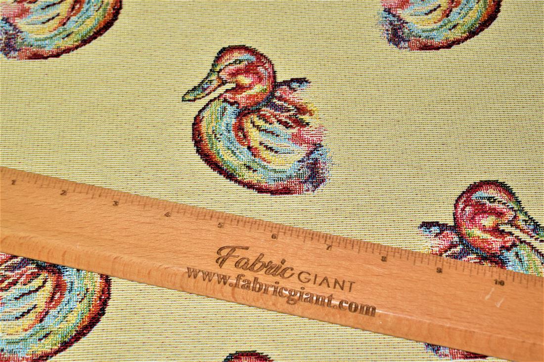 Natural Duck All Over Printed Weight Tapestry