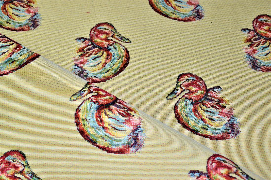 Natural Duck All Over Printed Weight Tapestry