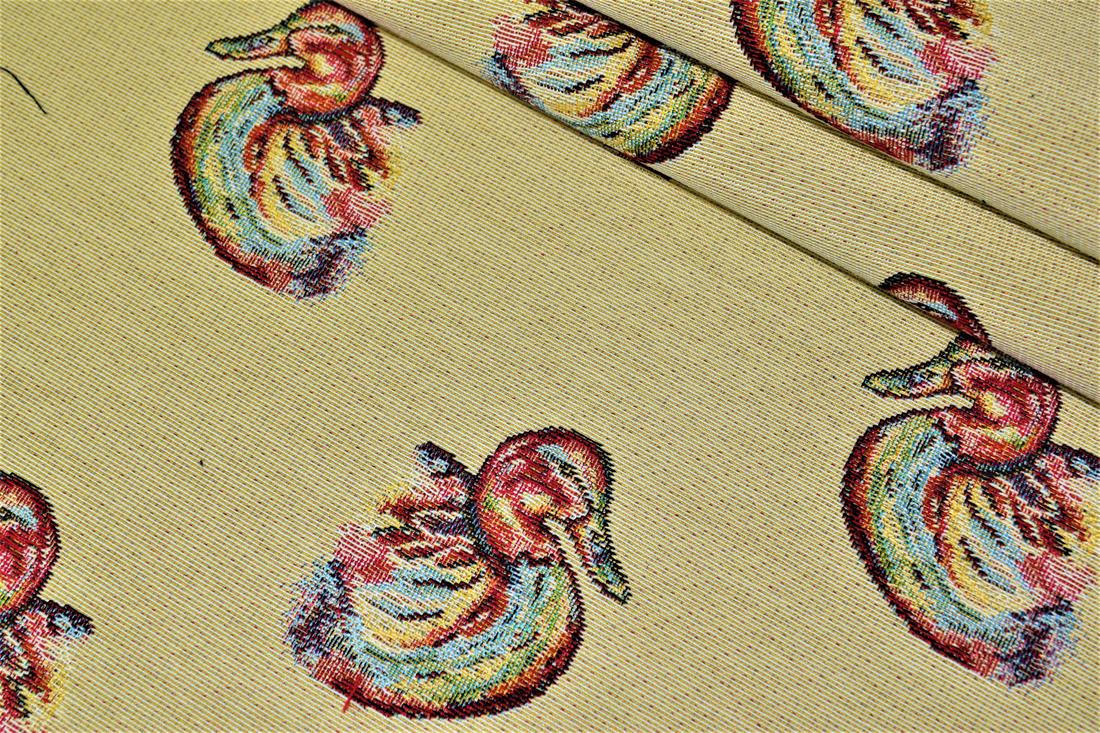 Natural Duck All Over Printed Weight Tapestry