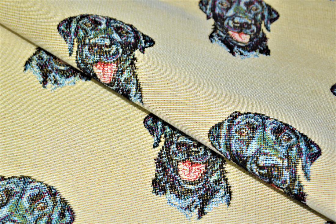 Natural Labrador All Over Printed Weight Tapestry