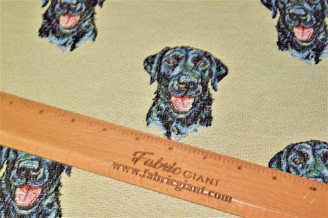 Natural Labrador All Over Printed Weight Tapestry