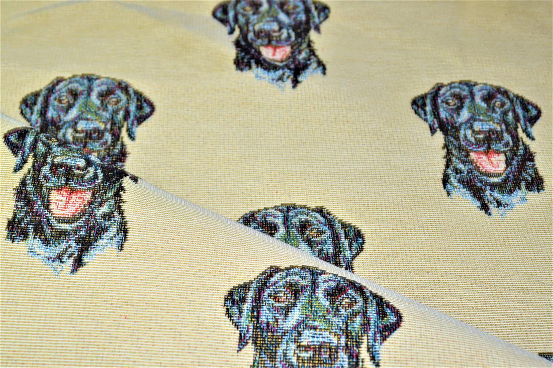Natural Labrador All Over Printed Weight Tapestry