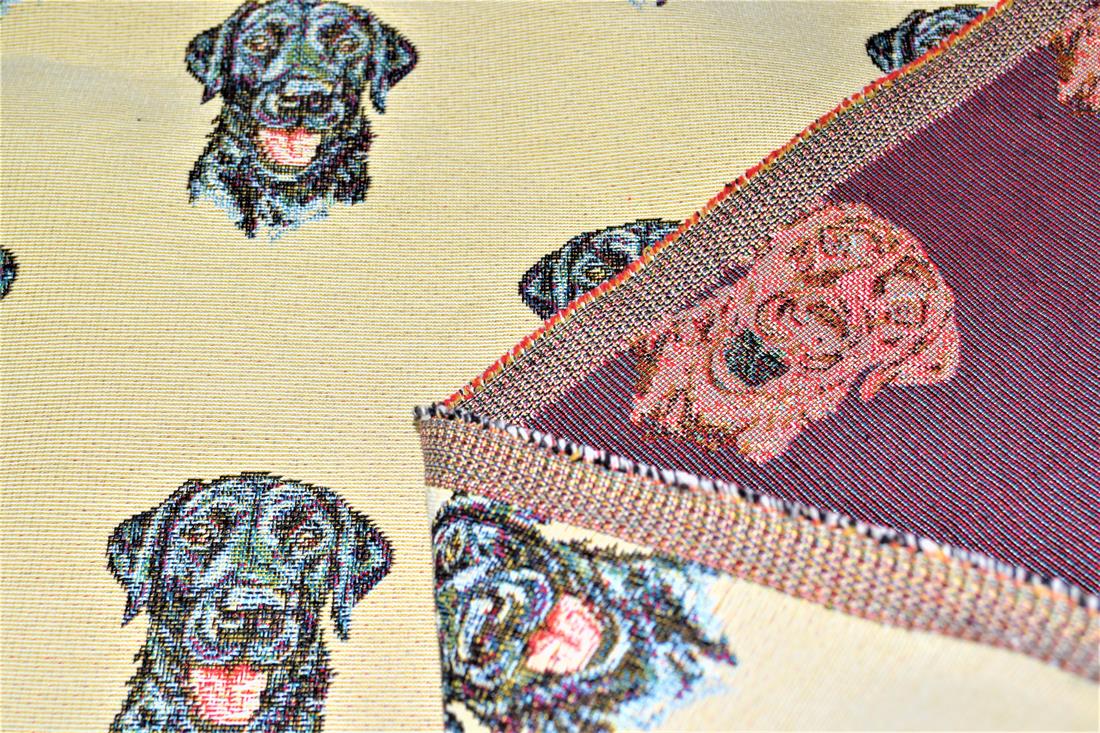 Natural Labrador All Over Printed Weight Tapestry