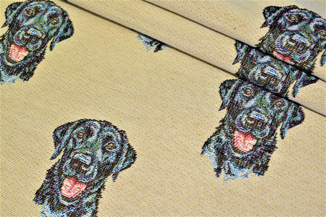 Natural Labrador All Over Printed Weight Tapestry
