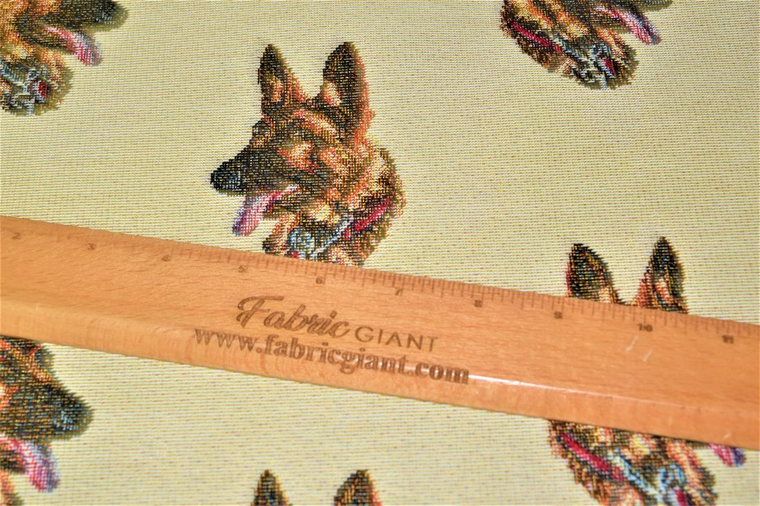 Natural German Sheppard All Over Coloured Tapestry Fabric