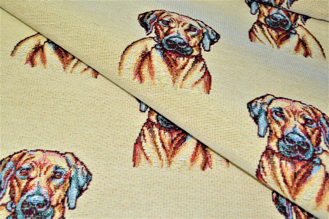 Natural Rhodesian Ridgeback Tapestry Fabric