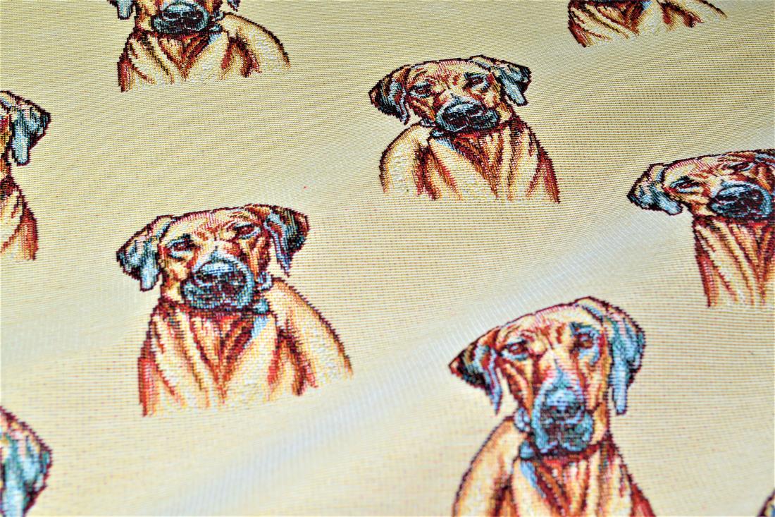 Natural Rhodesian Ridgeback Tapestry Fabric
