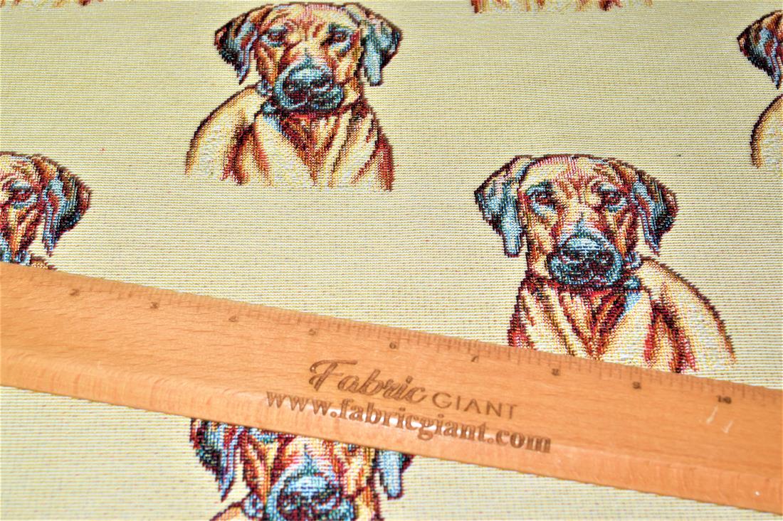 Natural Rhodesian Ridgeback Tapestry Fabric