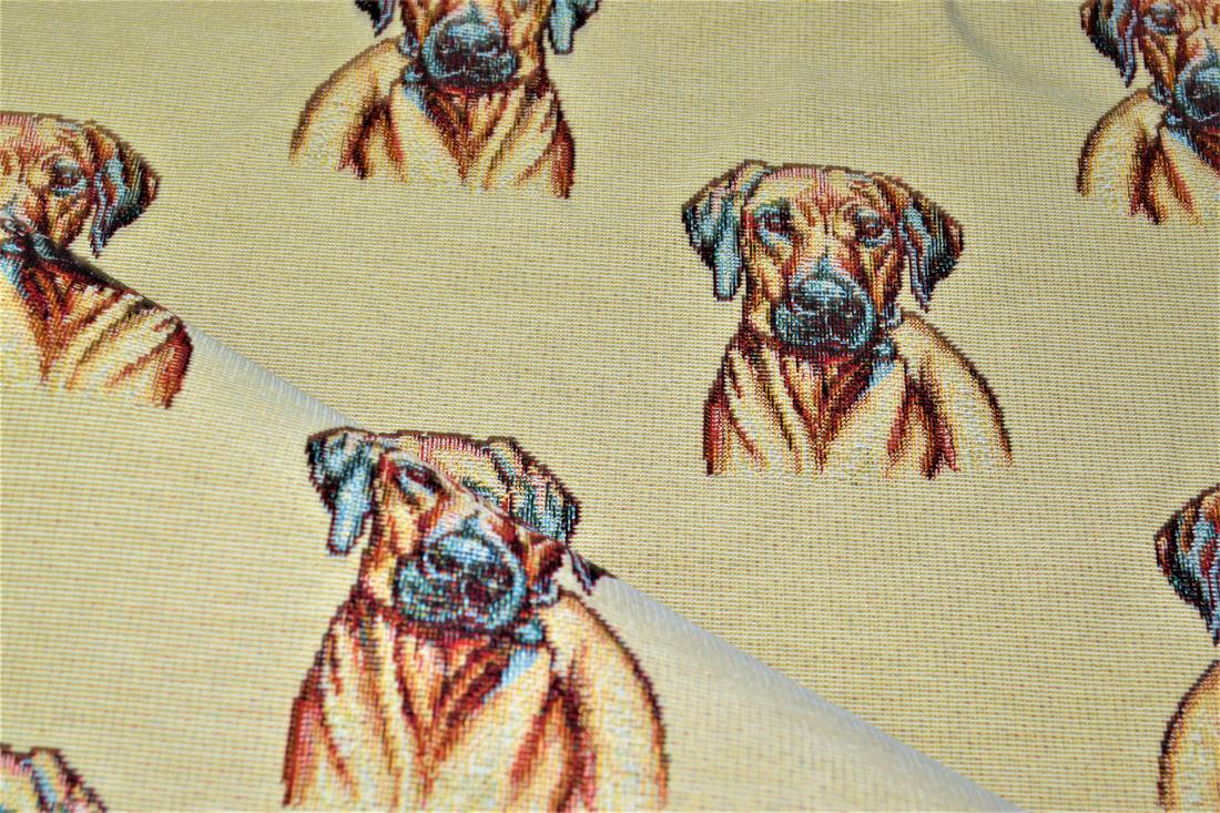Natural Rhodesian Ridgeback Tapestry Fabric