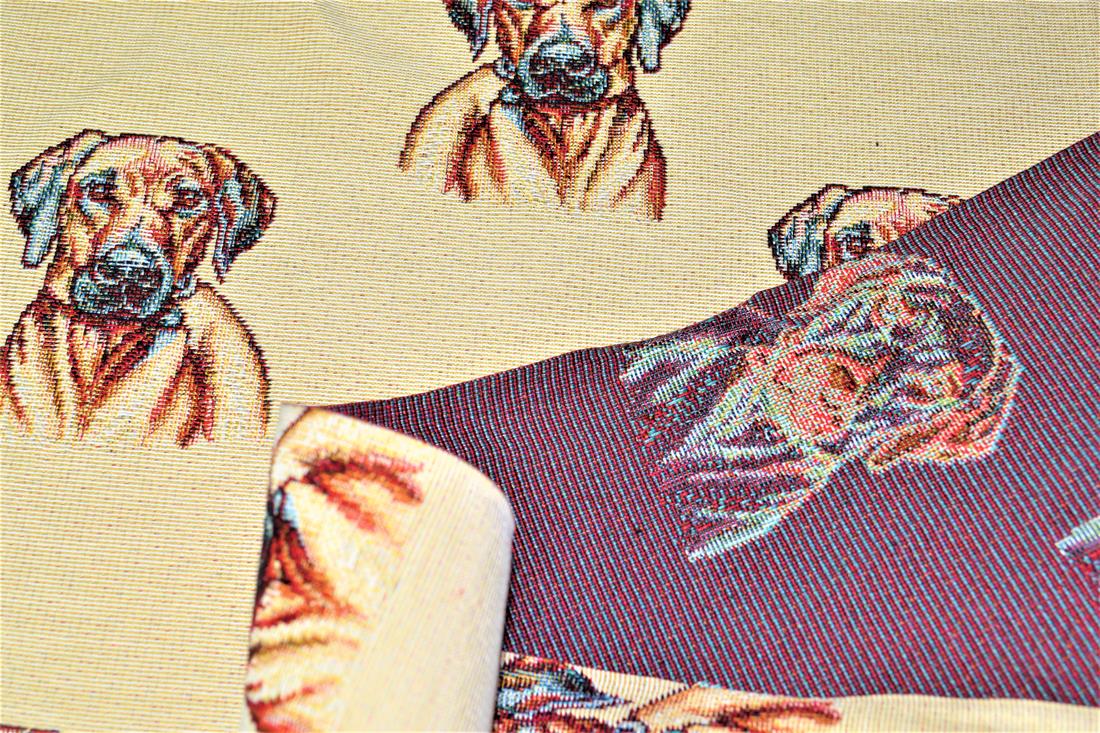 Natural Rhodesian Ridgeback Tapestry Fabric
