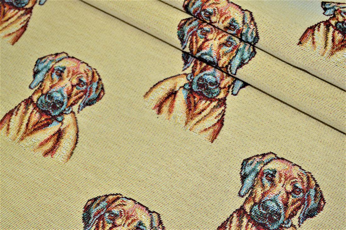 Natural Rhodesian Ridgeback Tapestry Fabric