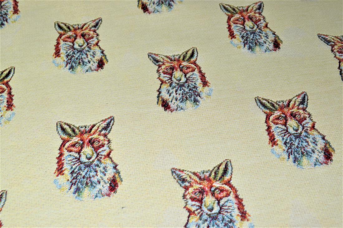 Natural Fox Tapestry Fabric