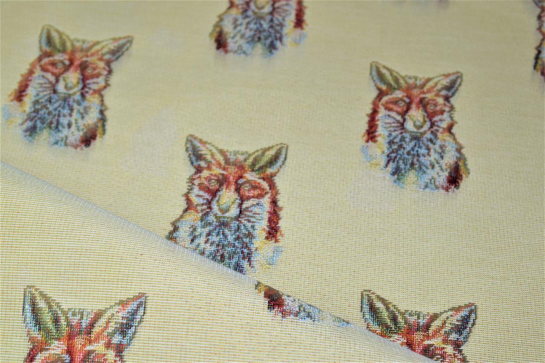Natural Fox Tapestry Fabric