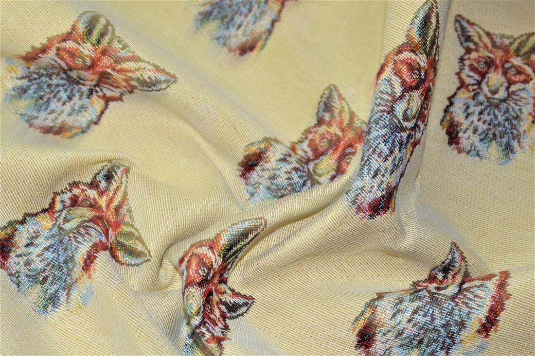 Natural Fox Tapestry Fabric