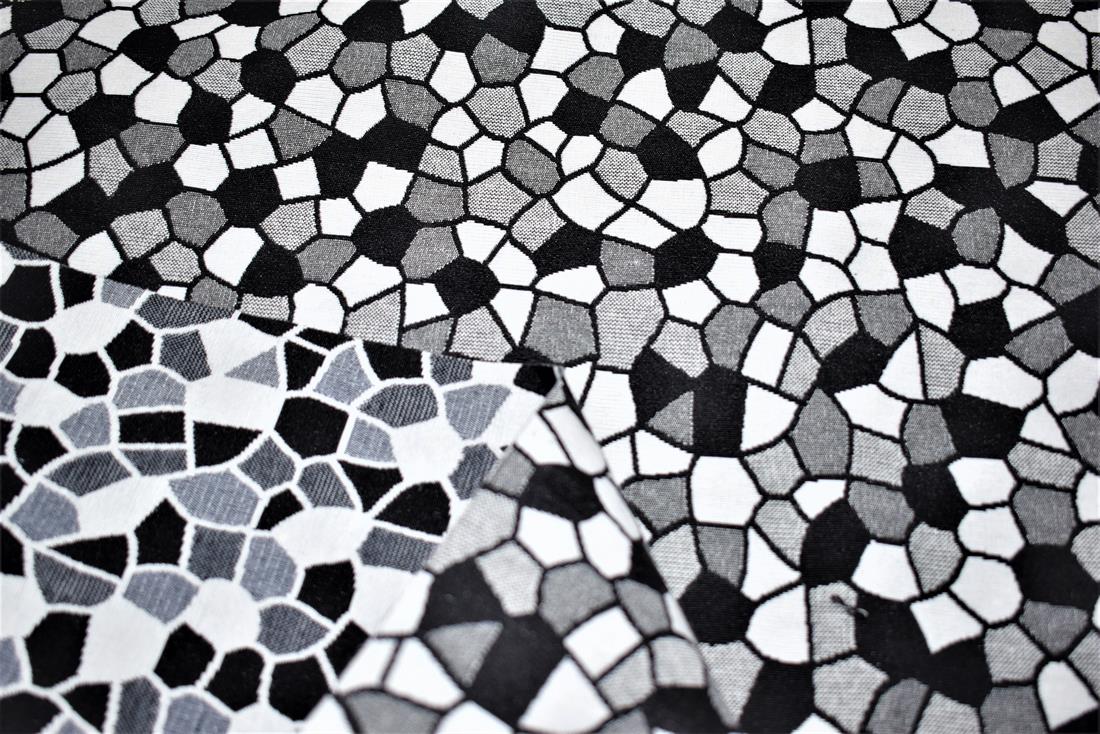 Black & White Gaudi Tapestry Fabric