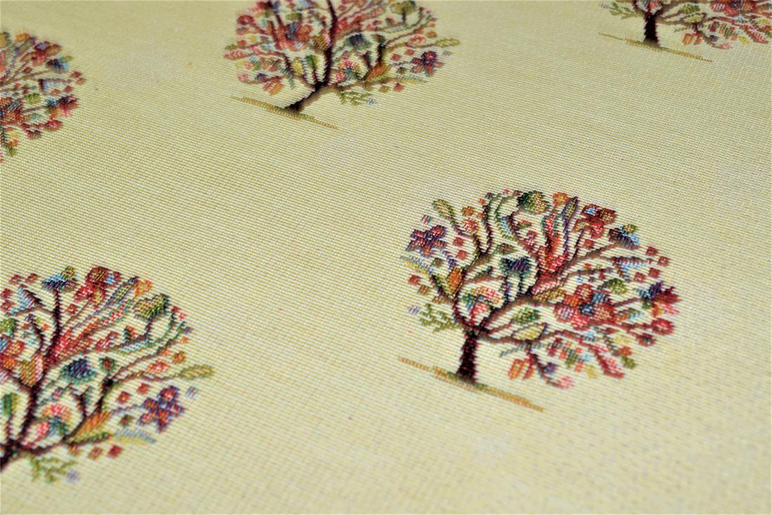 Natural Tree All Over Printed Weight Tapestry