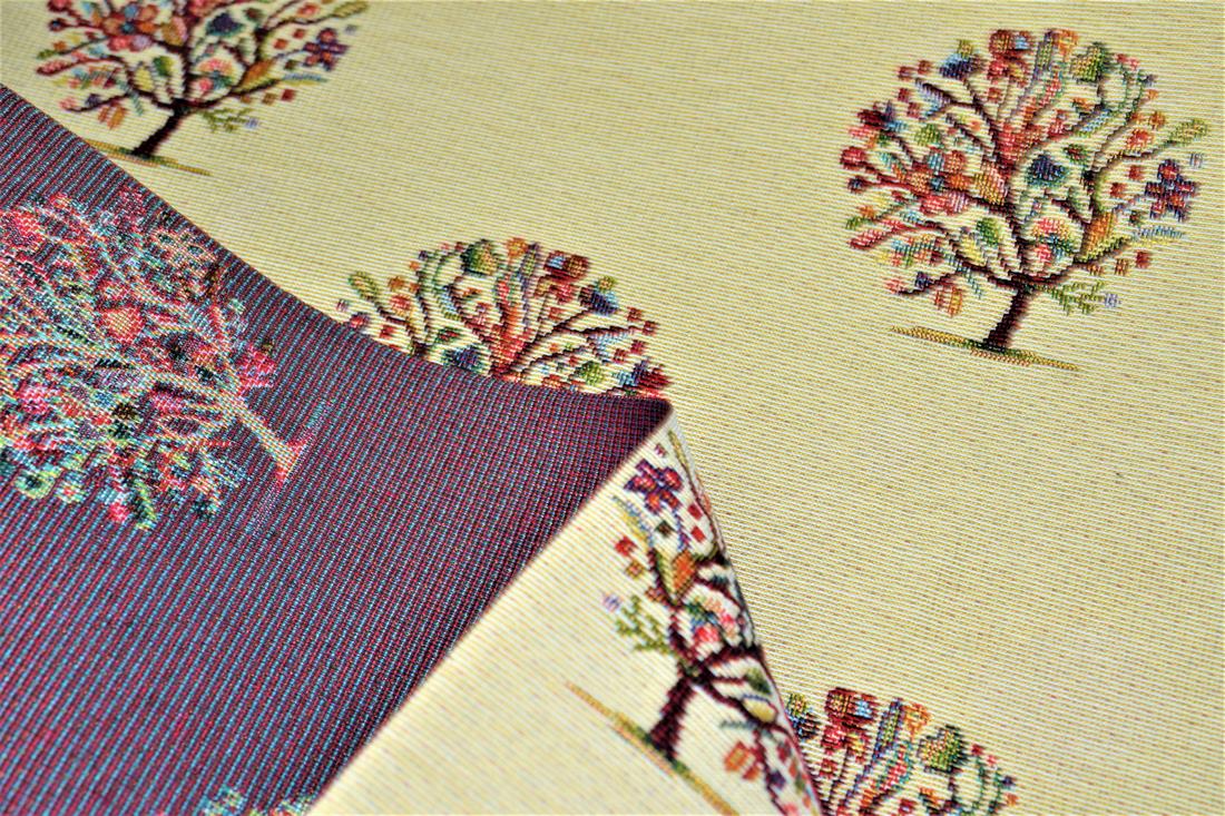 Natural Tree All Over Printed Weight Tapestry