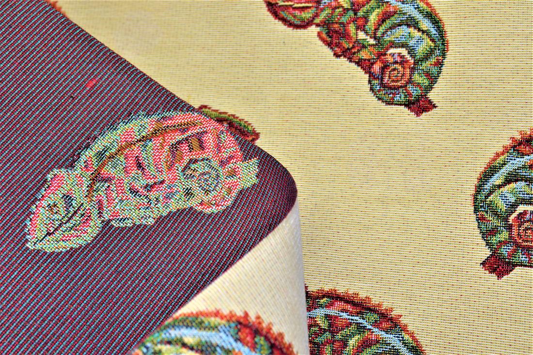 Natural Chameleon All Over Printed Weight Tapestry