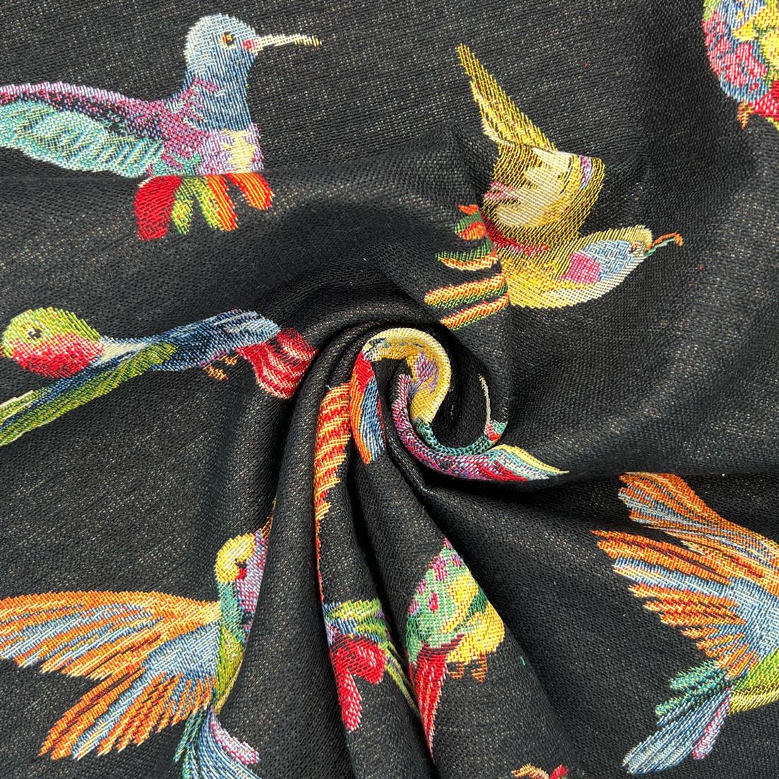 Ebony Hummingbirds Printed Lightweight Tapestry