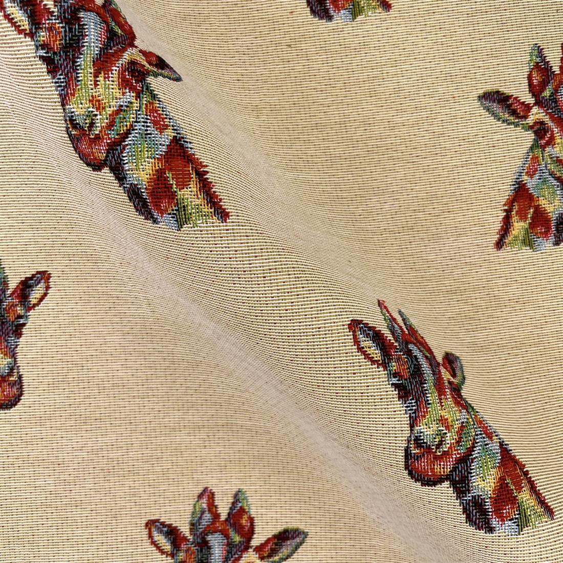 Natural Giraffe Printed Weight Tapestry