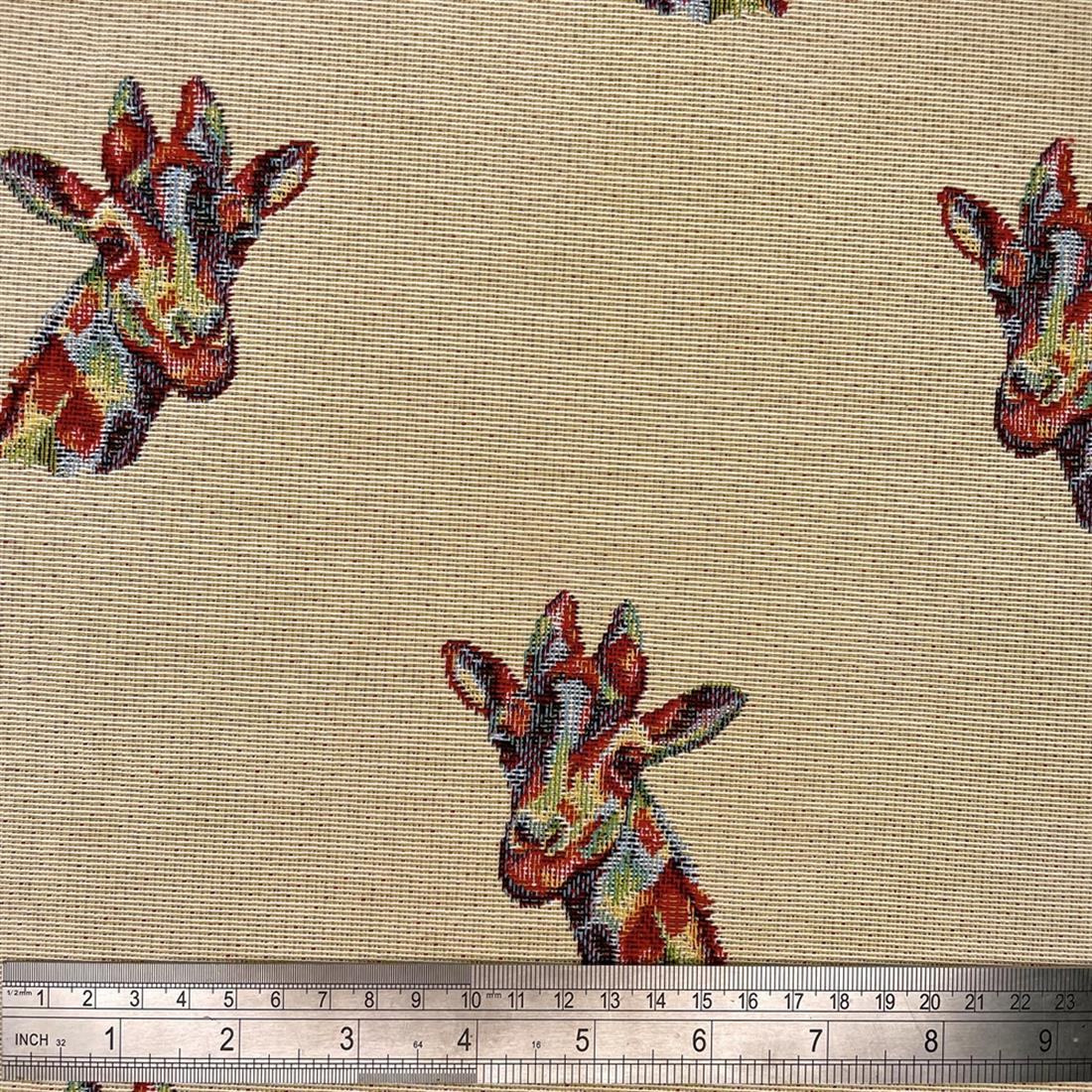 Natural Giraffe Printed Weight Tapestry