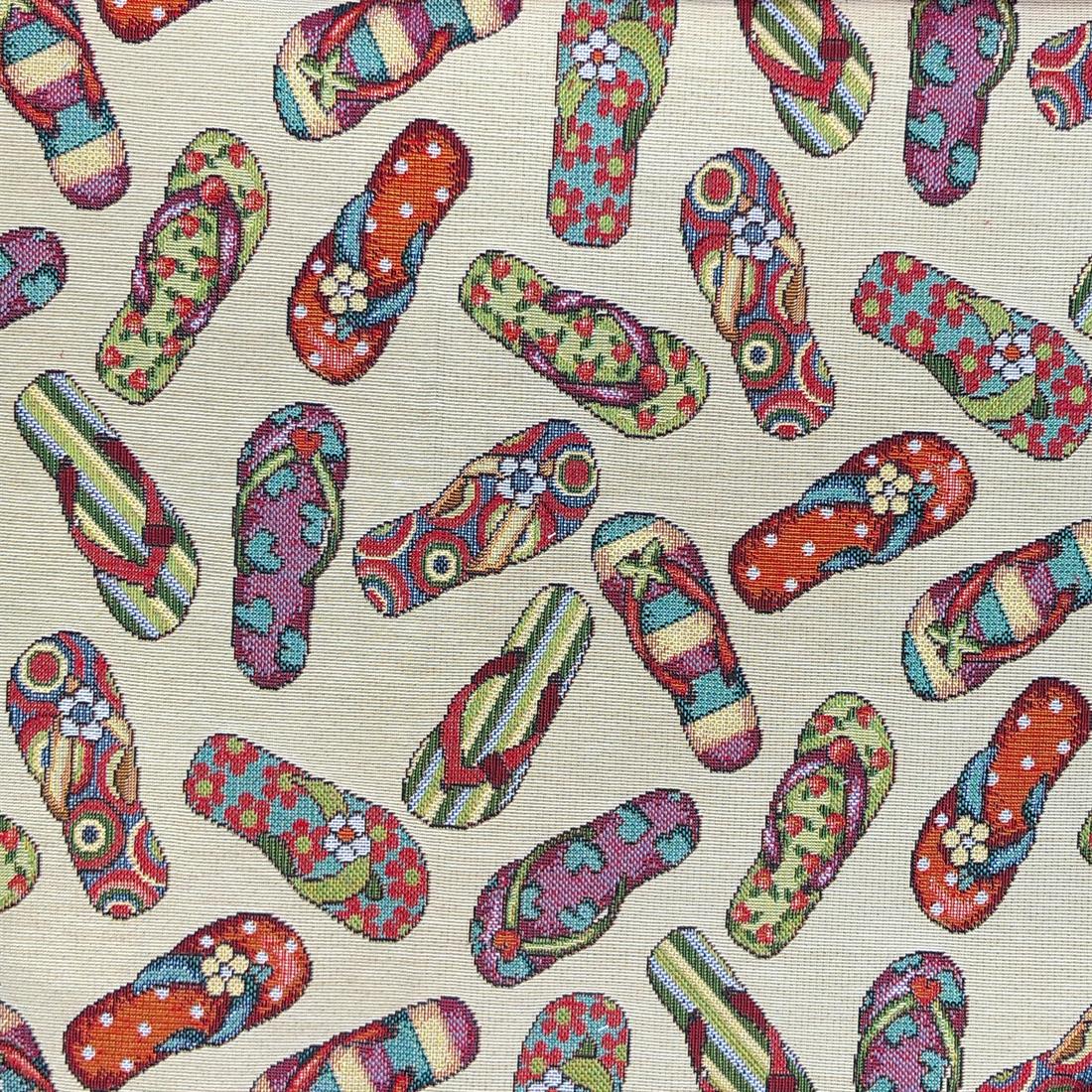 Natural Flip Flop Printed Weight Tapestry