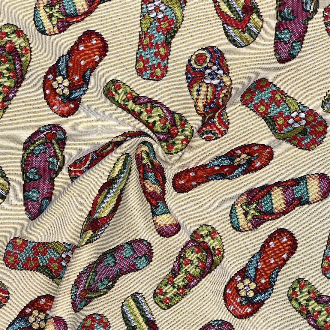 Natural Flip Flop Printed Weight Tapestry