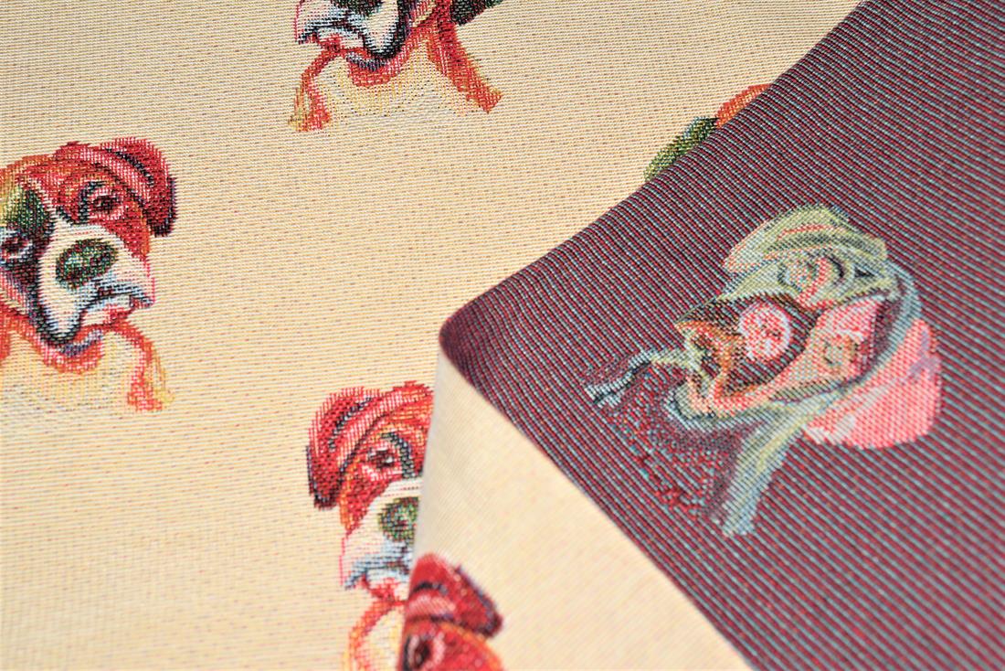 Beige Printed Weight Tapestry