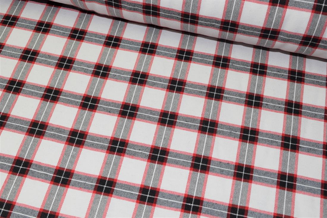 Brushed Polycotton Tartan Fabric