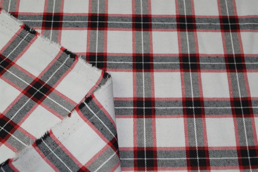 Brushed Polycotton Tartan Fabric