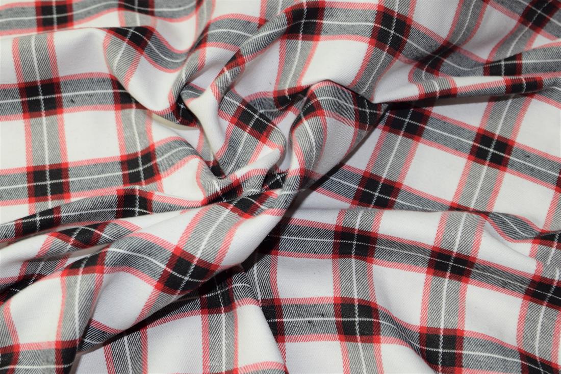 Brushed Polycotton Tartan Fabric