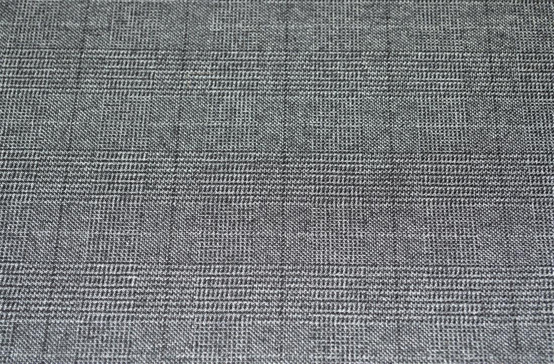 Black Tartan Poly-Viscose Check Fashion Fabric
