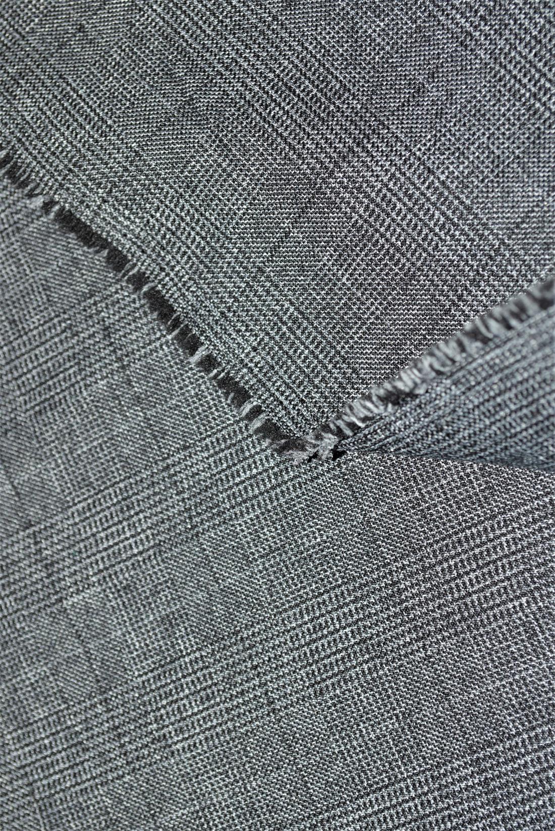 Black Tartan Poly-Viscose Check Fashion Fabric