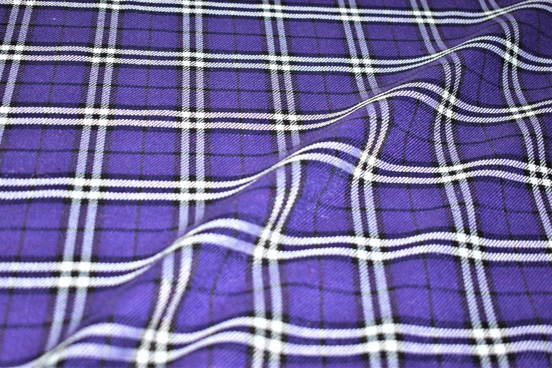 Purple Tartan Fabric