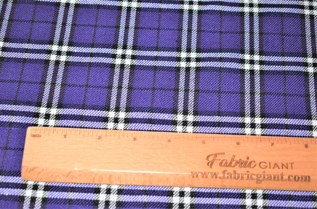 Purple Tartan Fabric