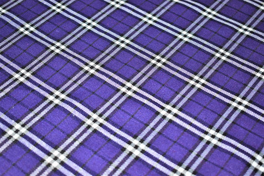 Purple Tartan Fabric