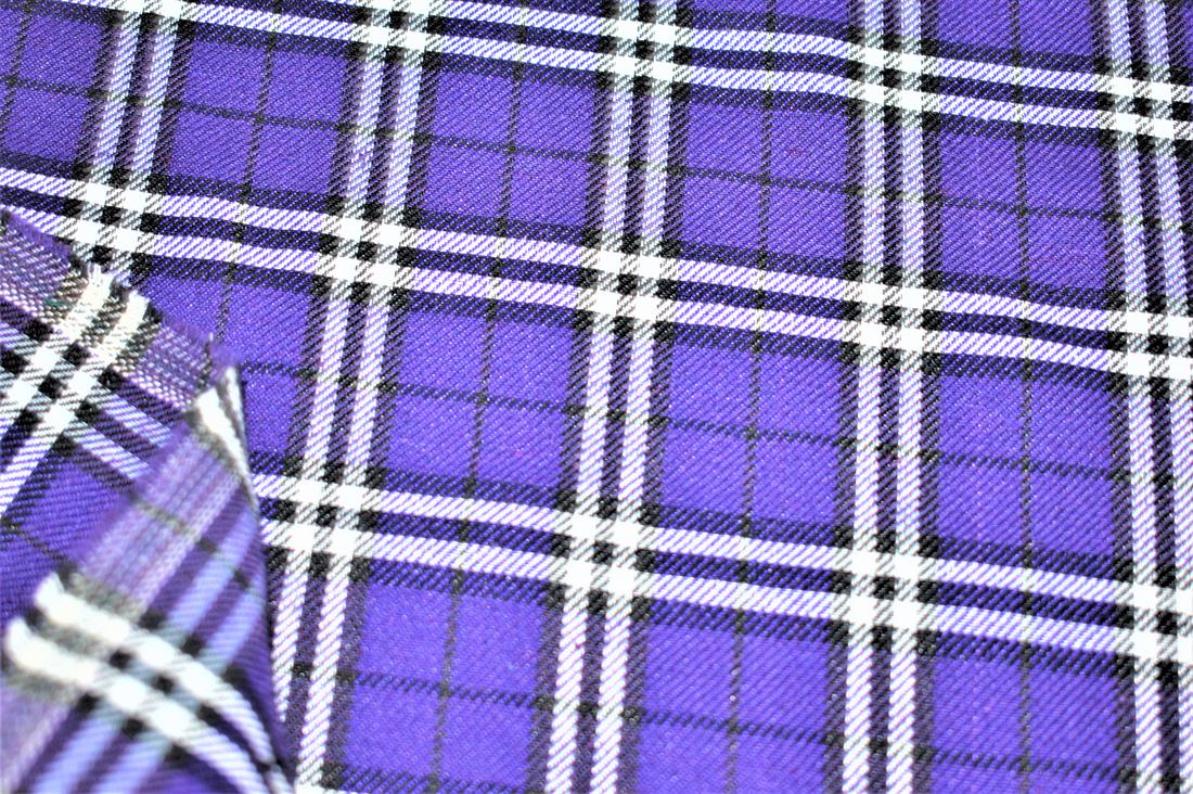 Purple Tartan Fabric