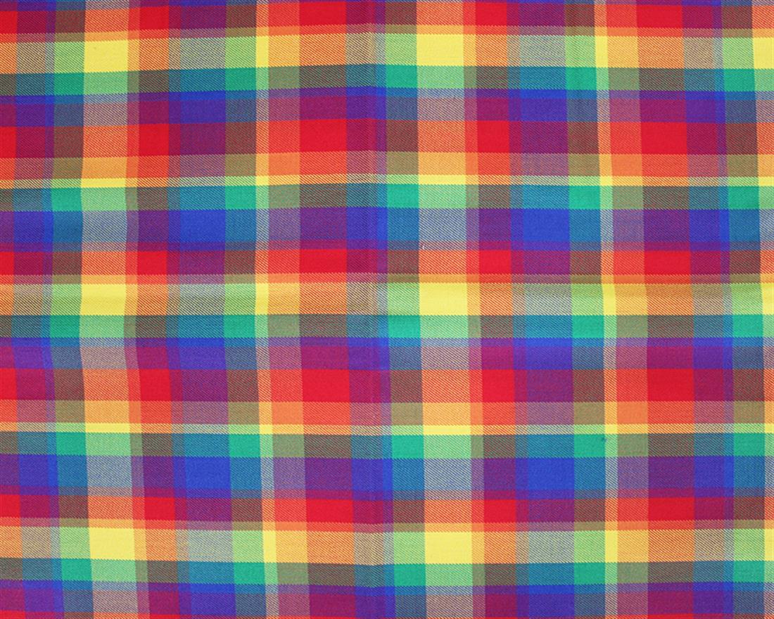 Rainbow-Poly Viscose Tartan Unleash Your Colourful Charm with Fabric
